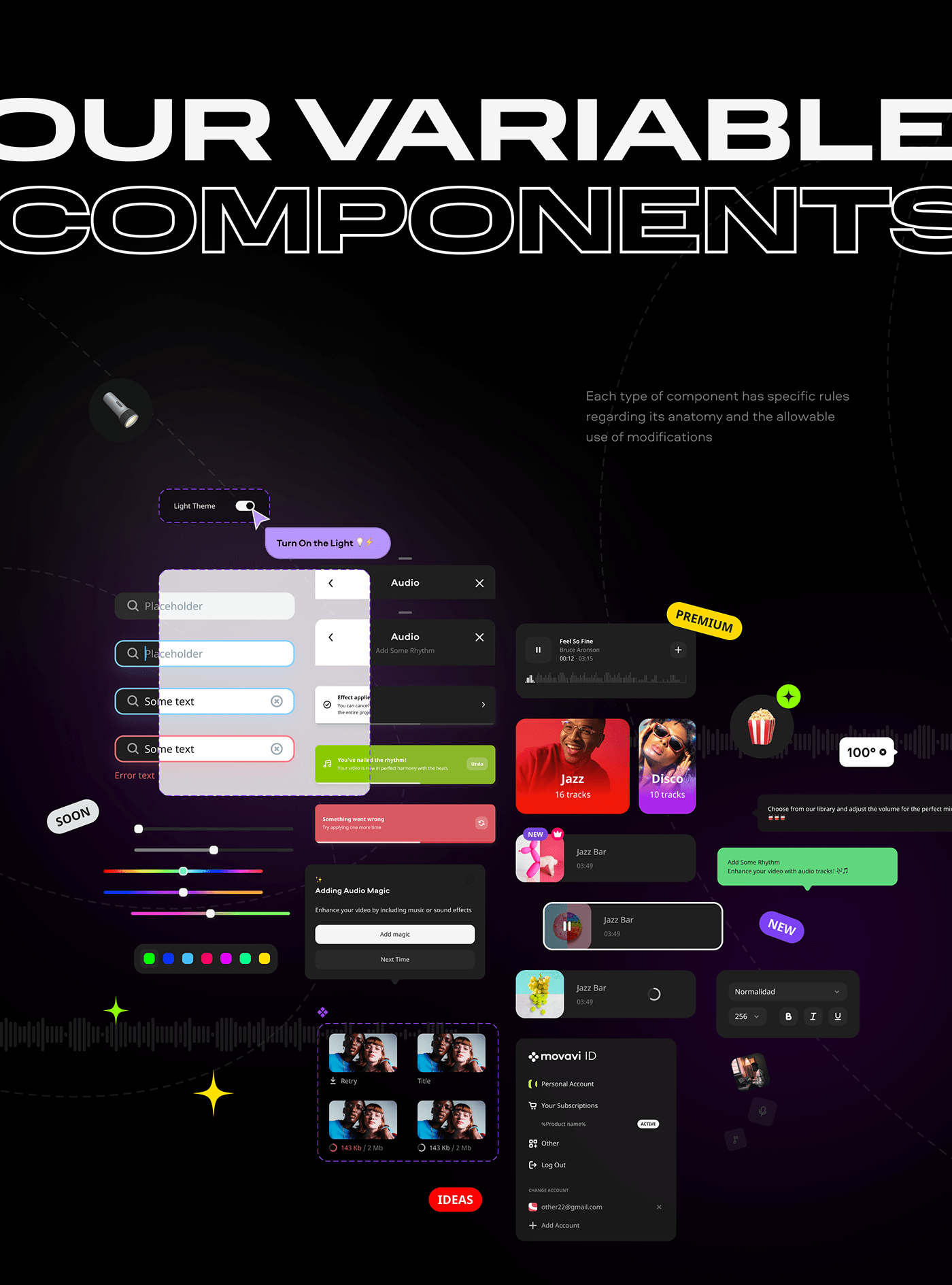 Our variable components in Figma