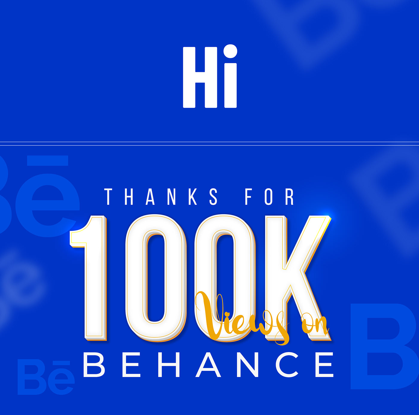 100k Views on Behance - DesignHatt
