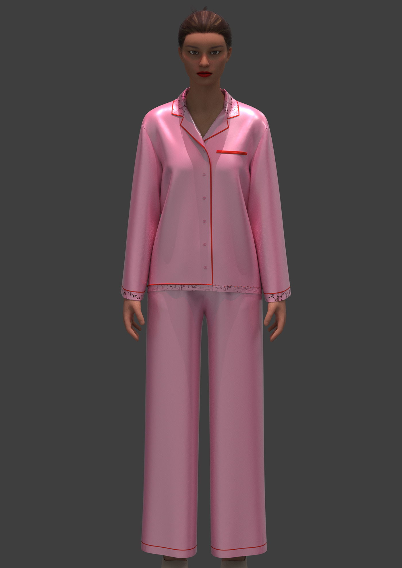 Image may contain: coat, pink and dress