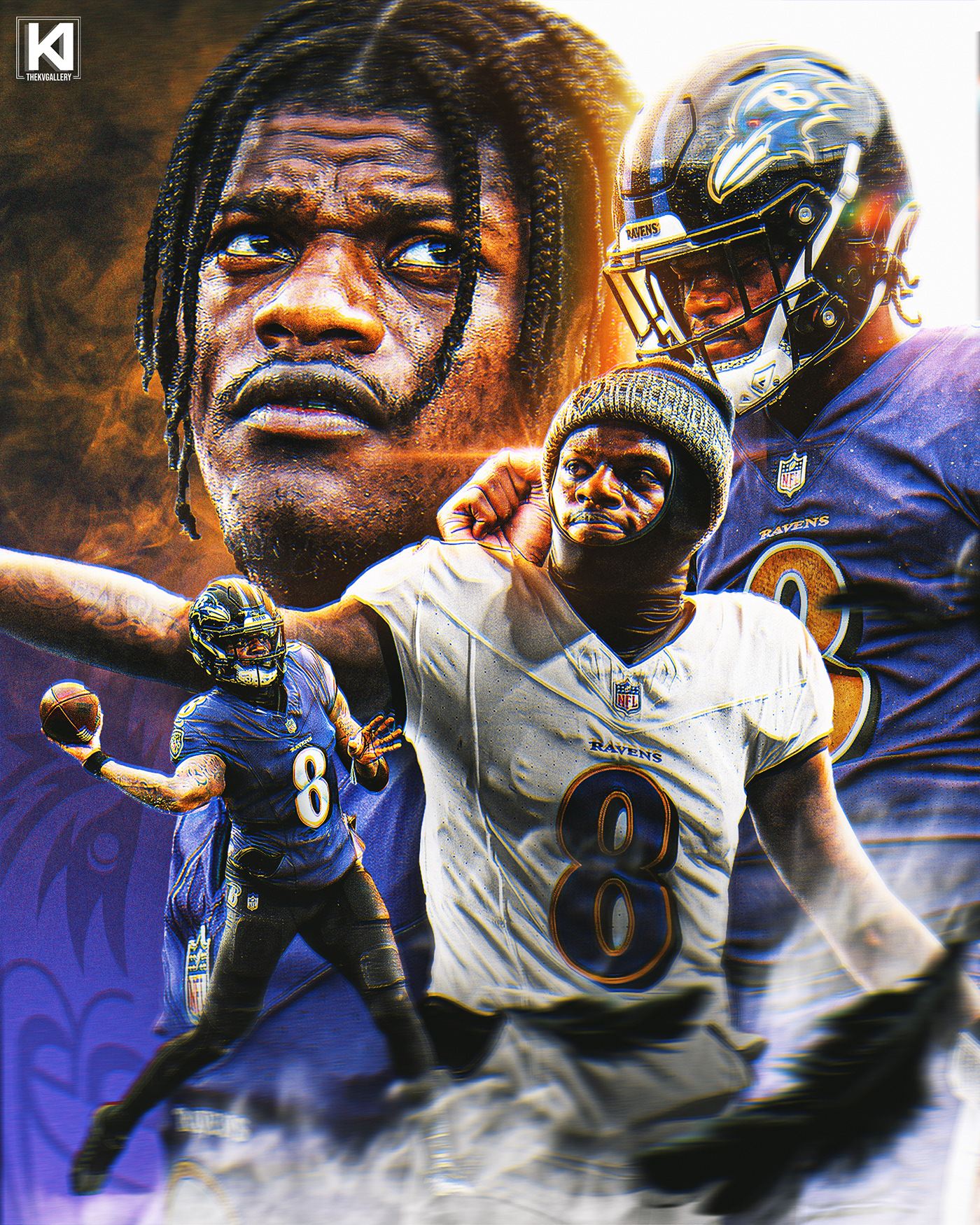 nfl NFL design  nfl draft NFL Art Lamar Jackson ravens super bowl raven Baltimore Baltimore Ravens