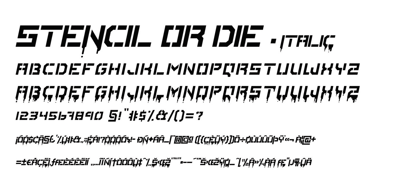 dingbat font graphic design  graphics ILLUSTRATION  stencil Street Art  type design Typeface typography  