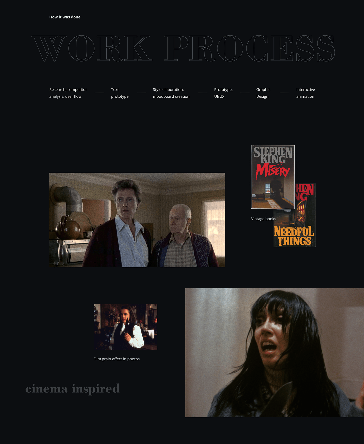 Author biography book horror Platform Stephen King Web Design  concept movie Website