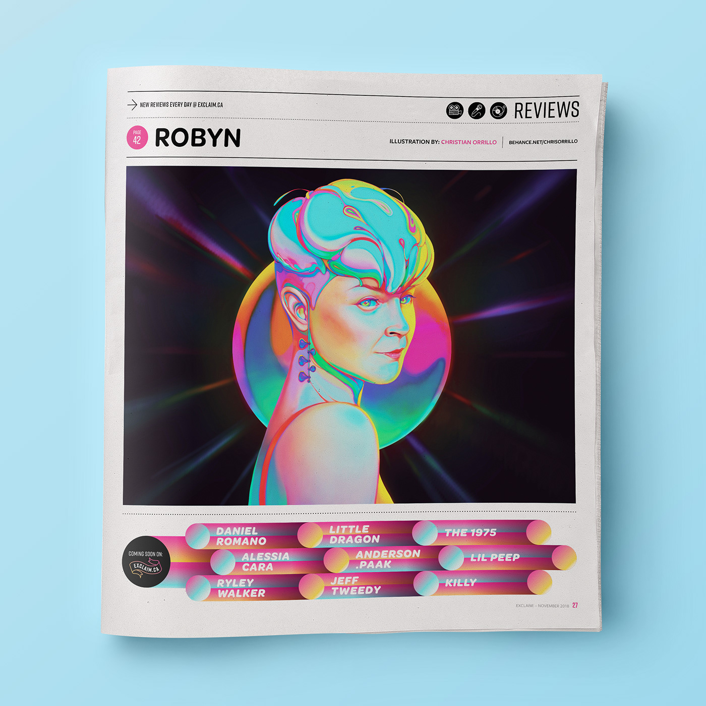 robyn pop music portrait Space  color ILLUSTRATION  surrealism neon