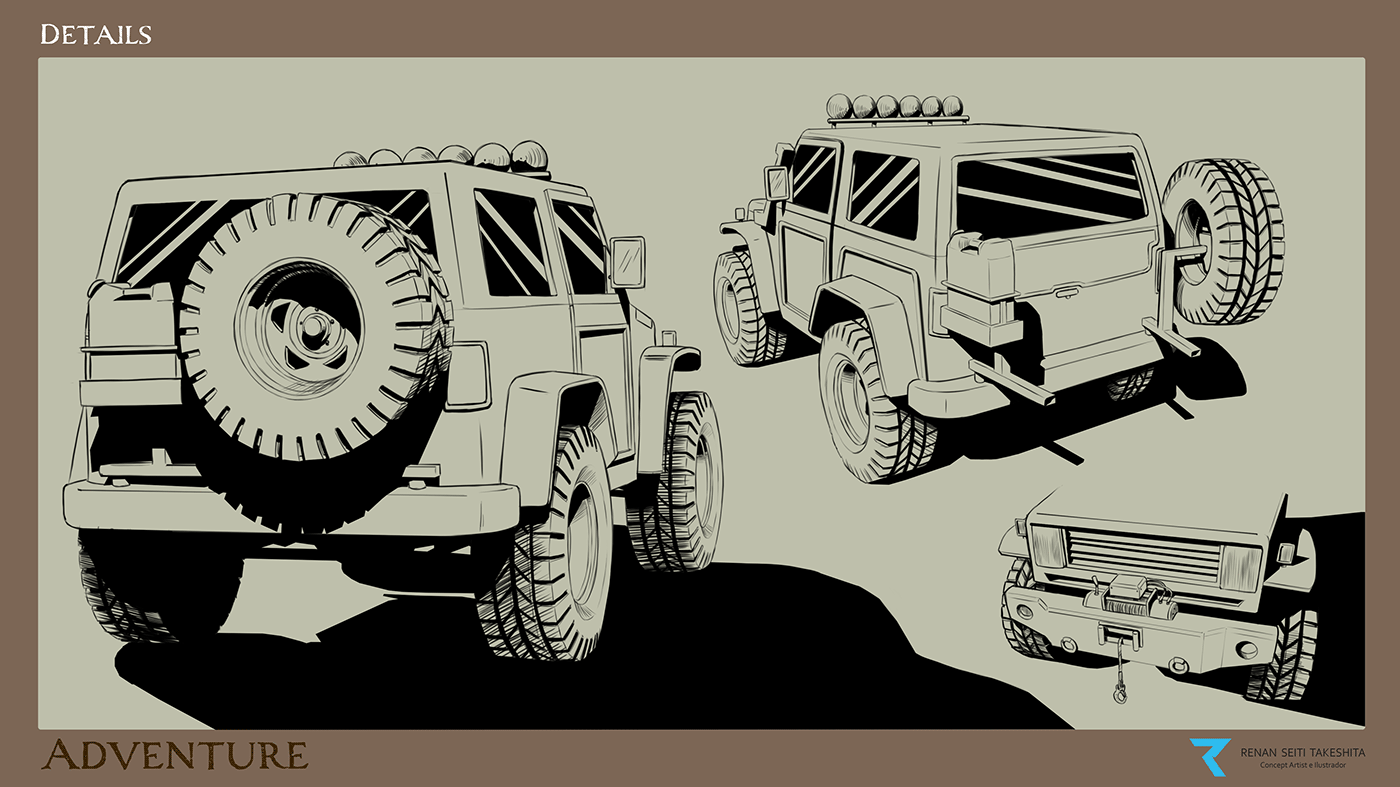 art automotive   car car design concept Digital Art  digital illustration Drawing  jeep sketch