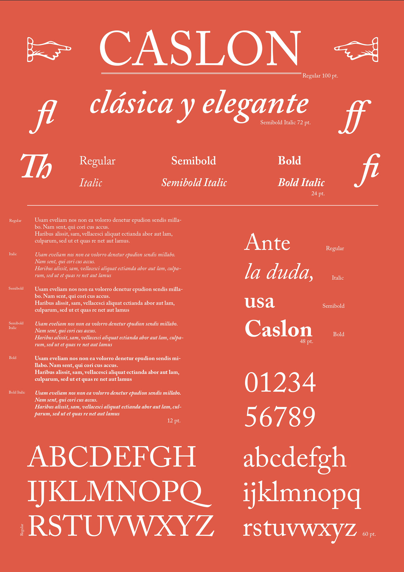 graphic design  typography   Caslon Poster Design editorial design 