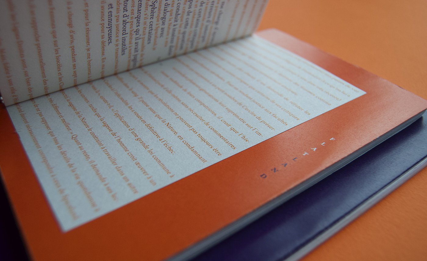 edition design editorial book livre Flatland orange violet mise en page Layout