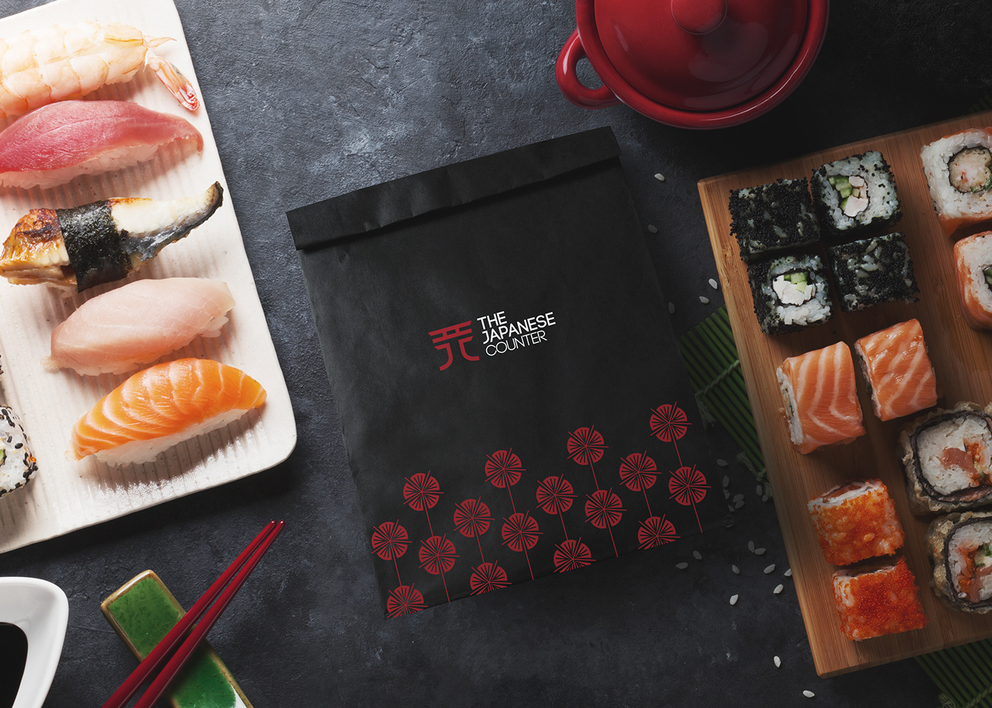 branding  Packaging Sushi Foods restaurant japanese asian Logotype identity logo