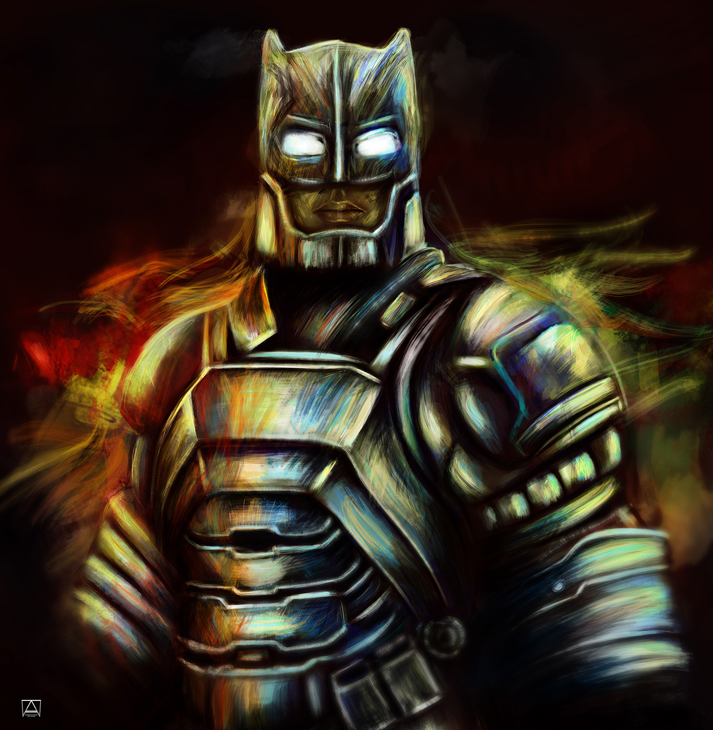 batman vs superman batman dc comics portrait iron joker Dawn of Justice figure colors lights SuperHero dark vector Ps25Under25