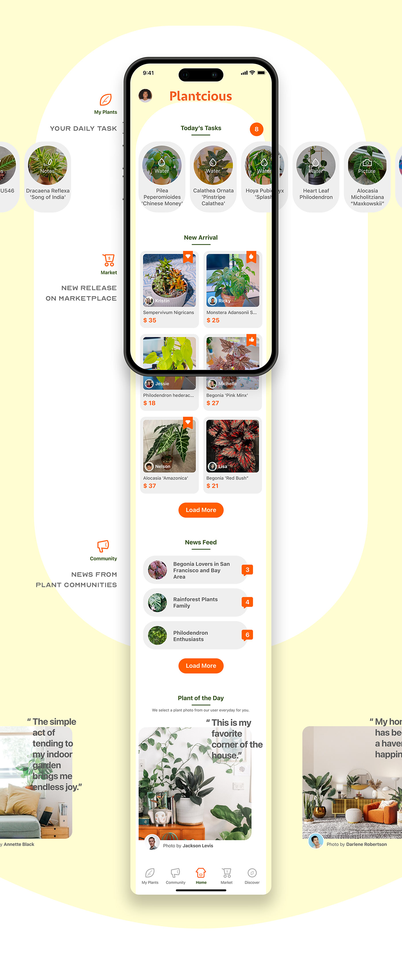 UI/UX plants botanical Marketplace app design Figma Mobile app creative Logo Design plantcare