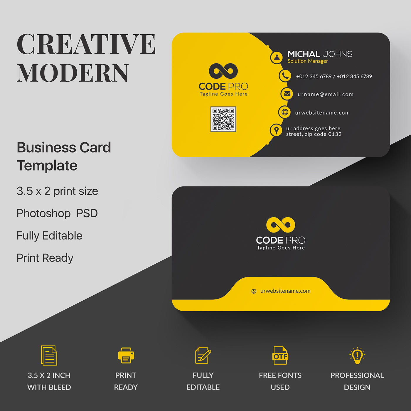 free business card modern corporate Modern Business Card freepik Shutterstock google