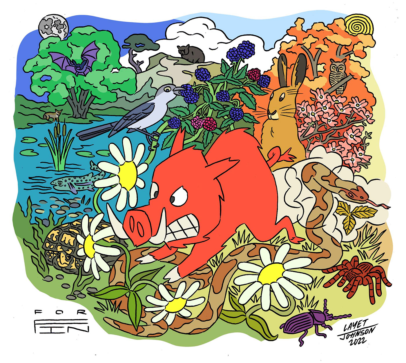 animals Cartooning  conservation environmentalism ILLUSTRATION  Nature wildlife cartoon