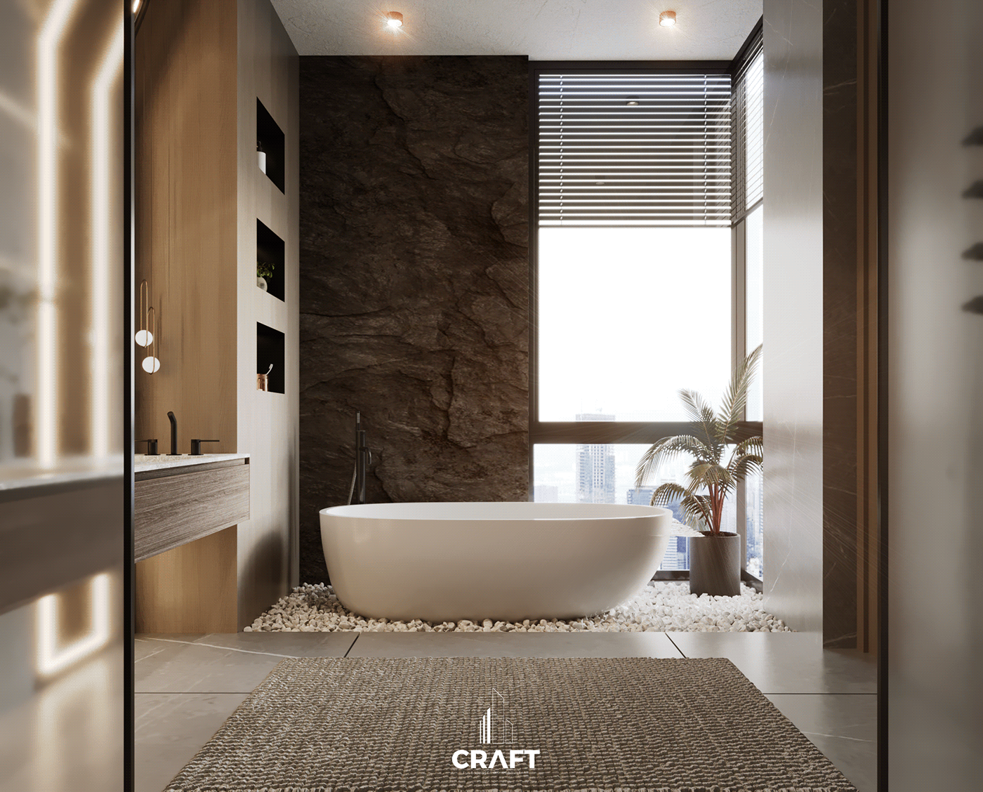 bathroom interior design  architecture visualization