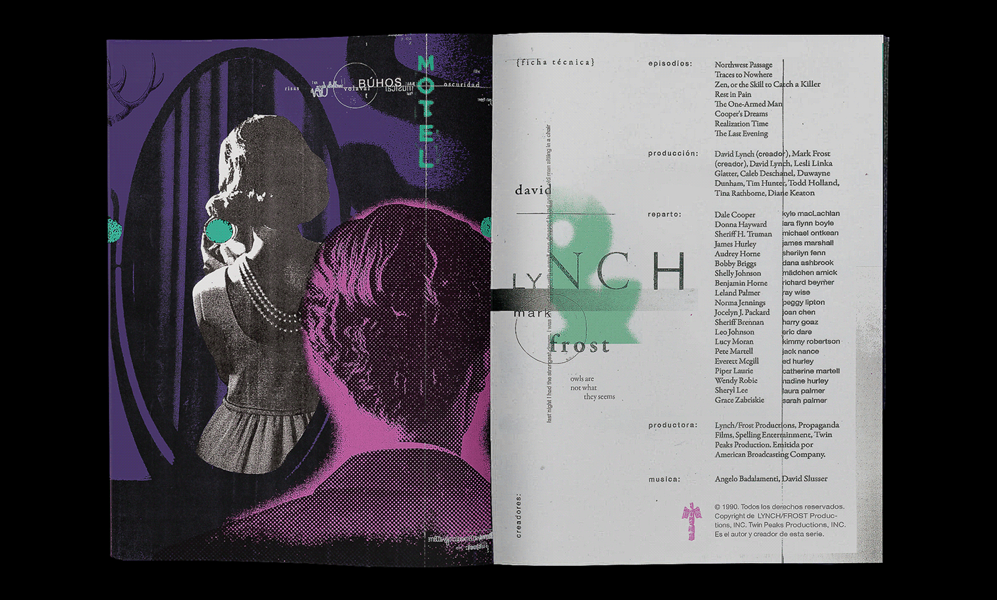 analog David Lynch editorial experimental fadu graphic design  Serie twin peaks diseño gráfico gabriele 1