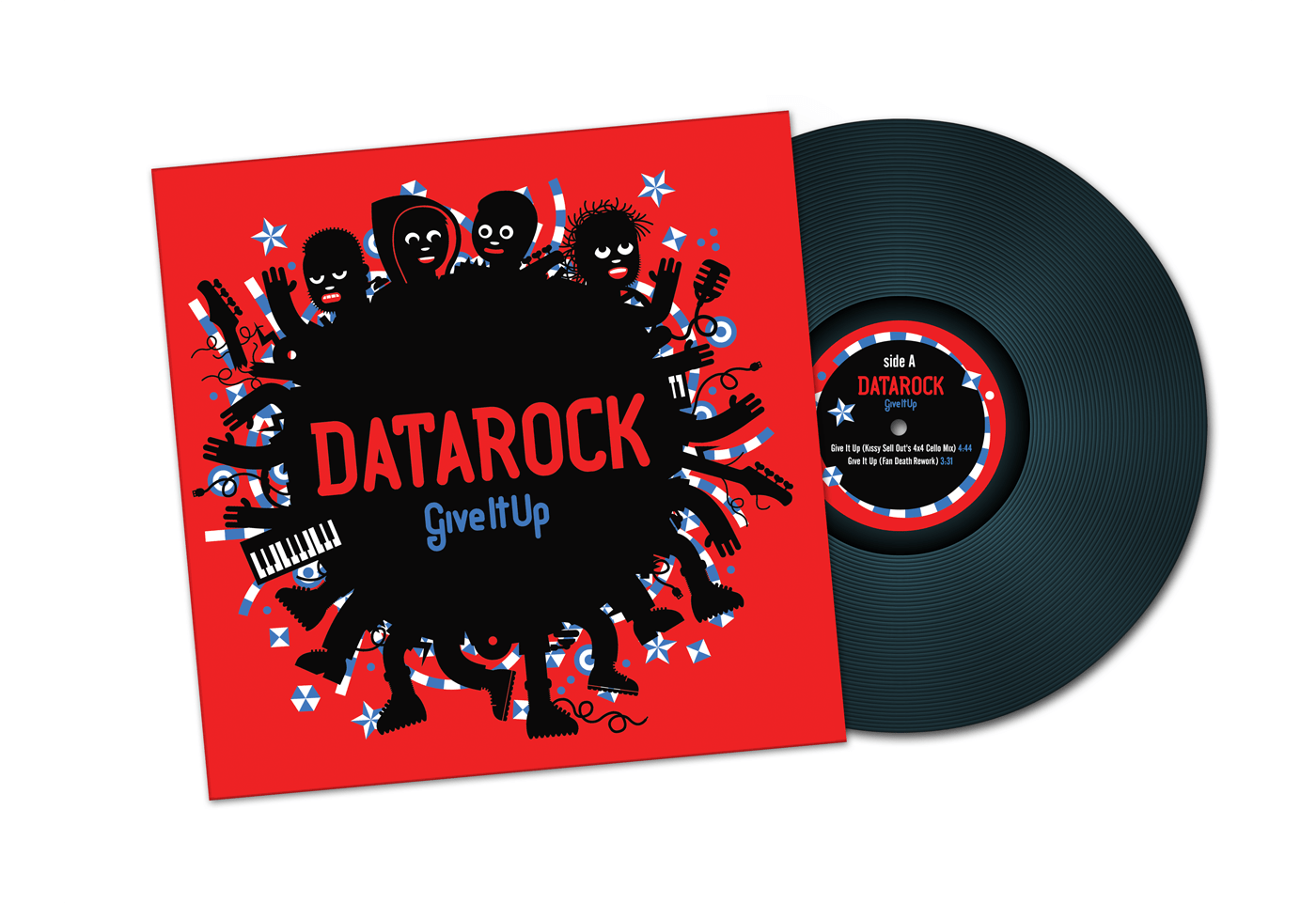datarock give it up vinyl Album cover album cover record music electronic ILLUSTRATION 