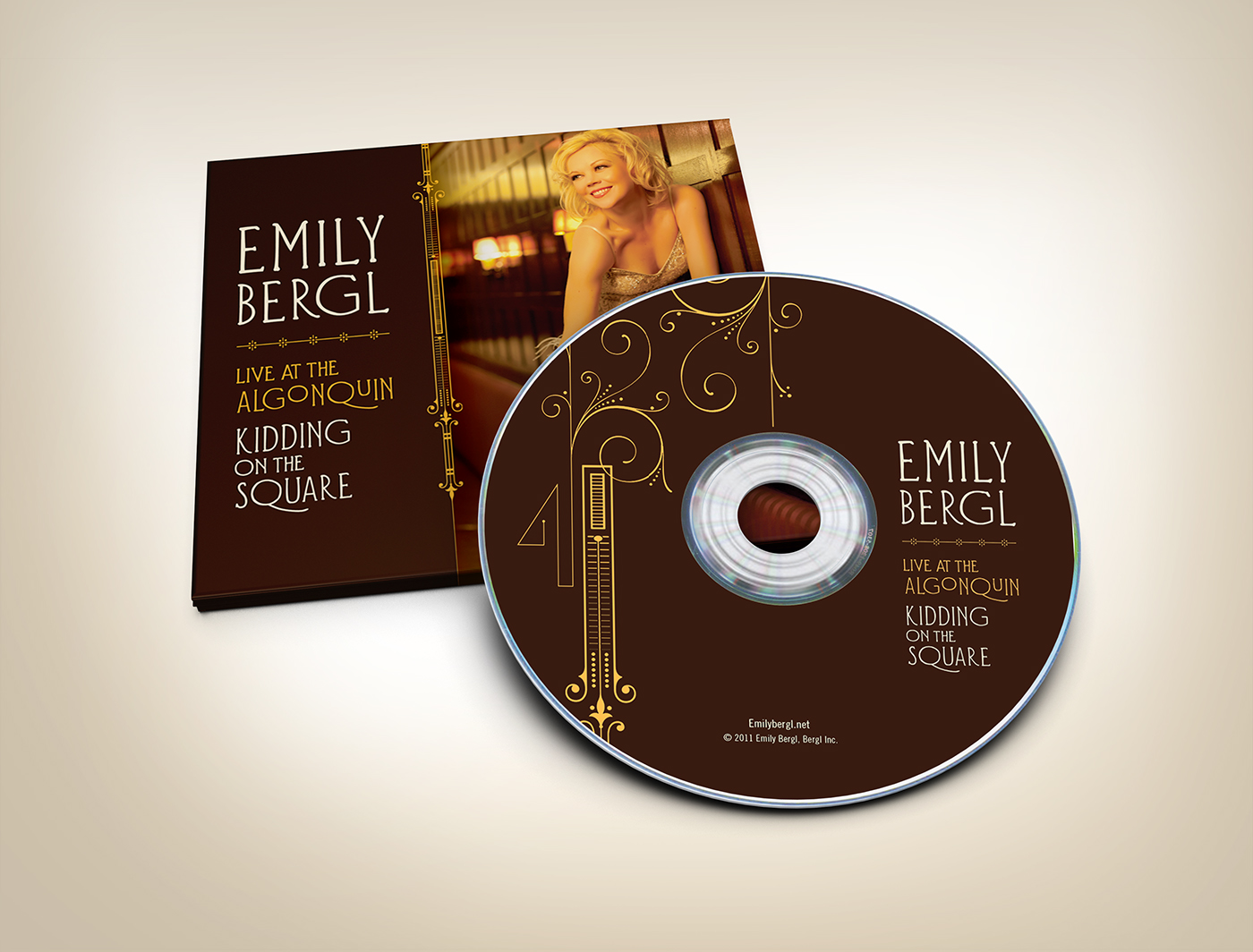 art direction  graphic design  Packaging music Emily Bergl CD packaging Entertainment
