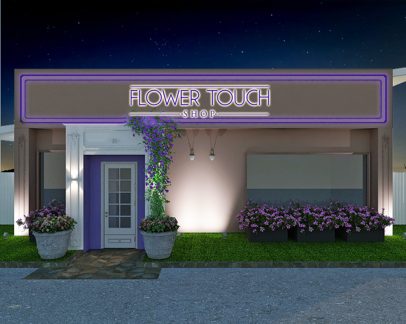architecture Flower Shop interior design  INTERIOR RENDERING Public Interior shop visualization