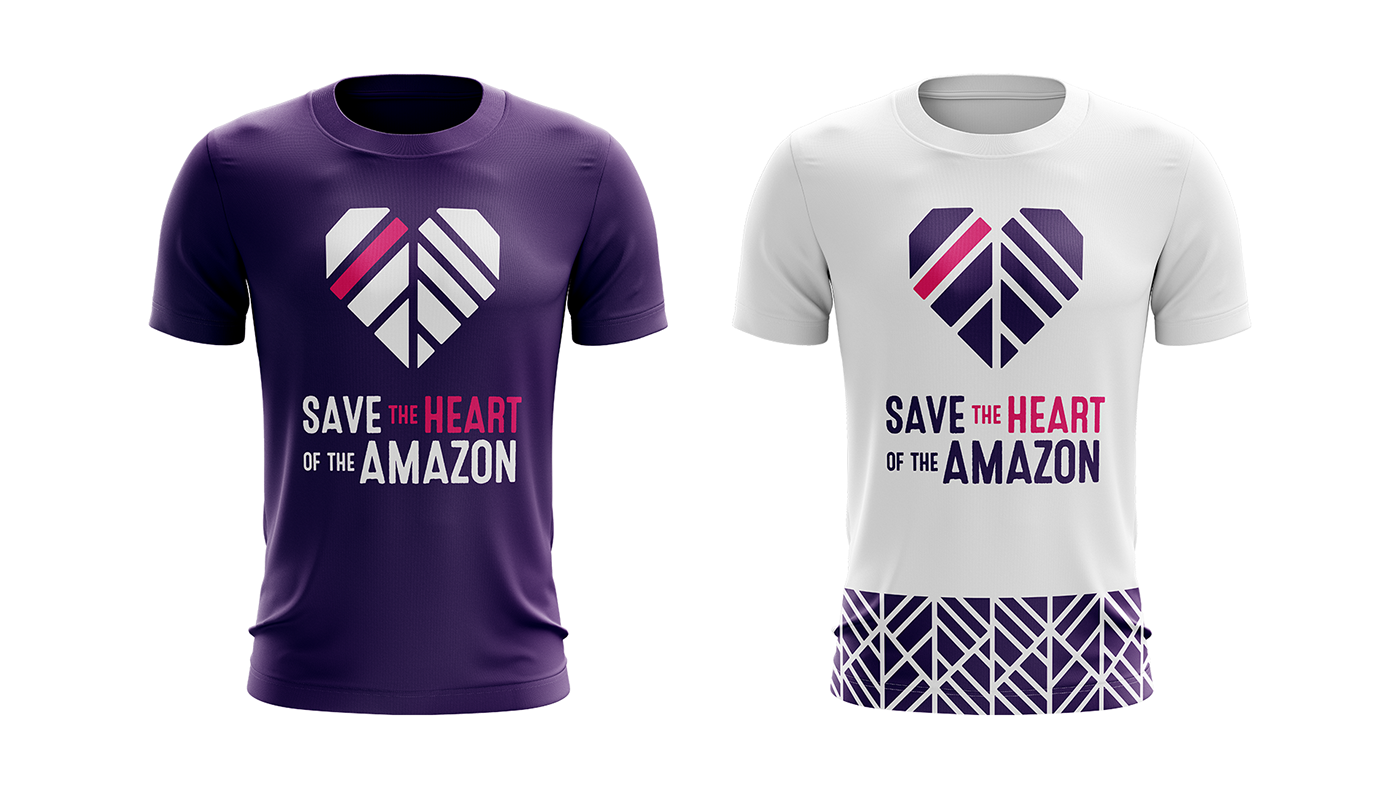 Greenpeace tapajós campaign save heart Amazon brand Clothing Website styleguide online offline design editorial print