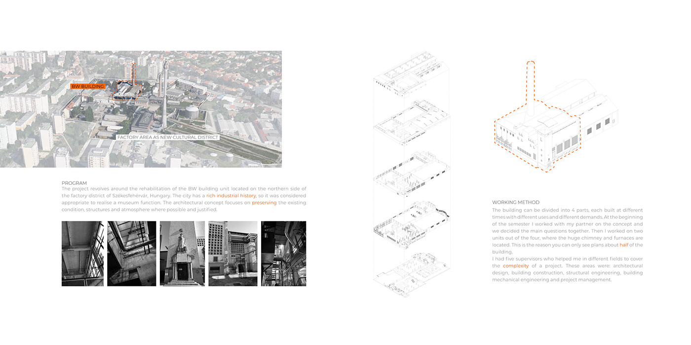 university project Engineering  structural design adaptive reuse Industrial Museum