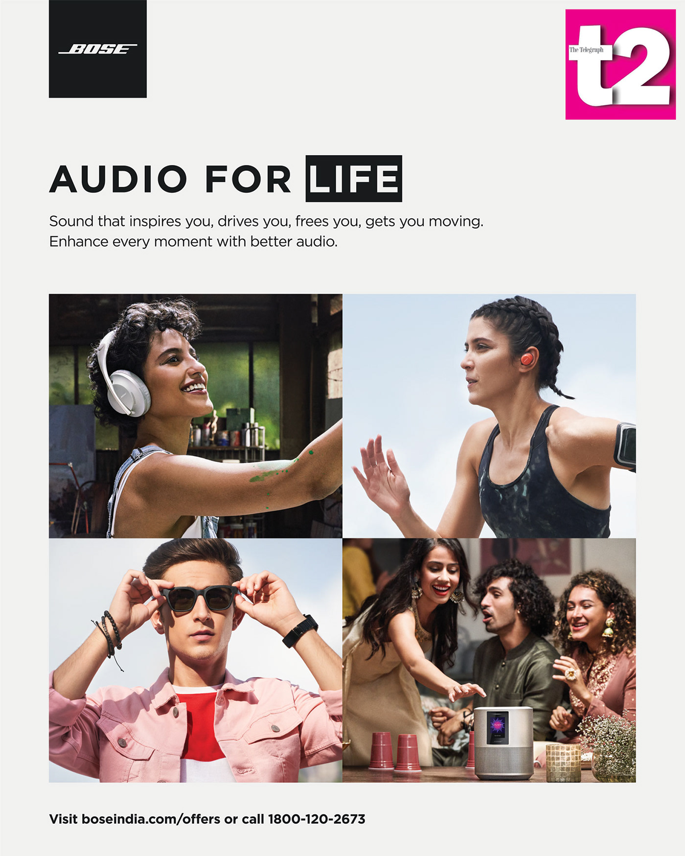 Bose campaign headphones speakers bluetooth India Advertising  ArtDirection print