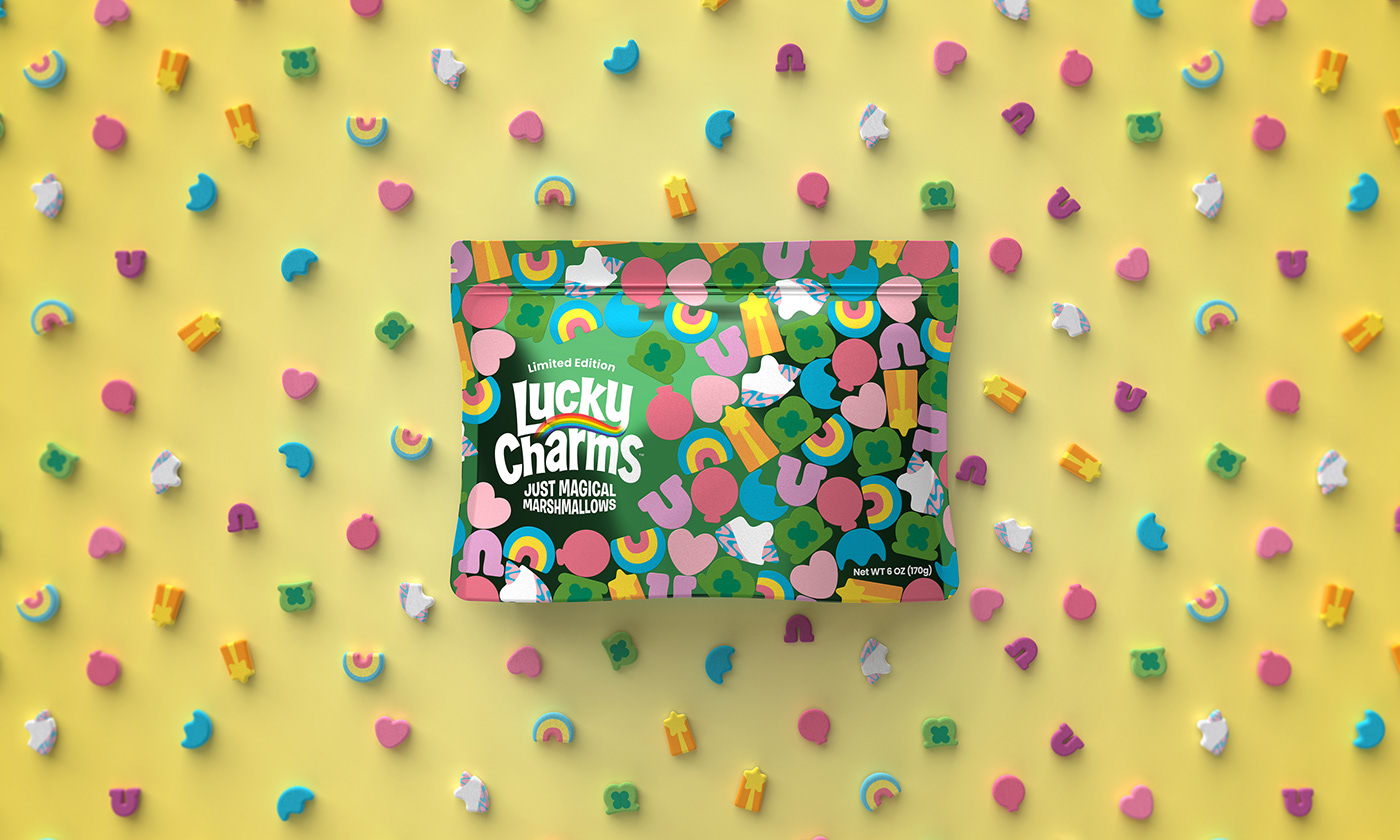 Charms limited edition lucky Magic   Packaging Cereal colour Food  icons marshmallow