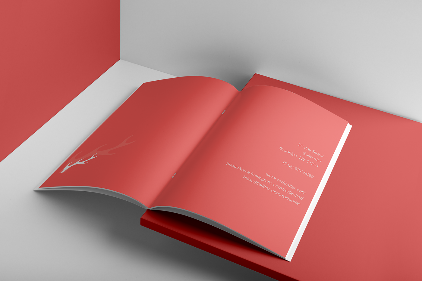 print portfolio portfolio book red antler publication editorial design  Layout red brand company