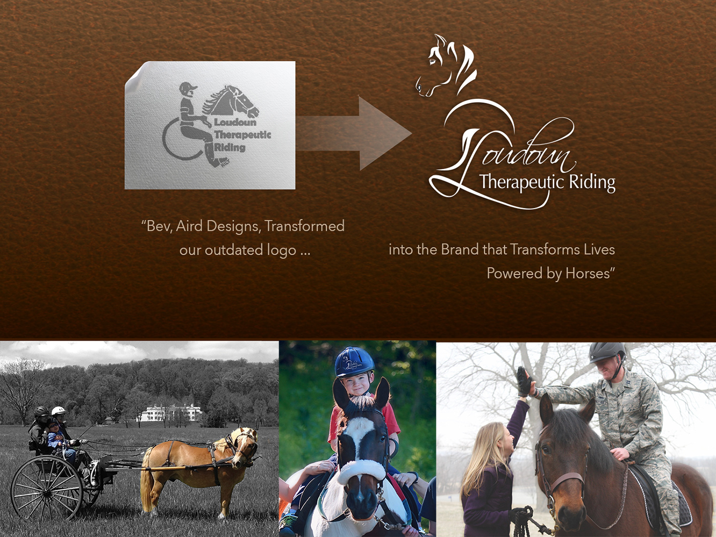 logo brand horses non profit graphic design  brand transformation Leesburg virginia