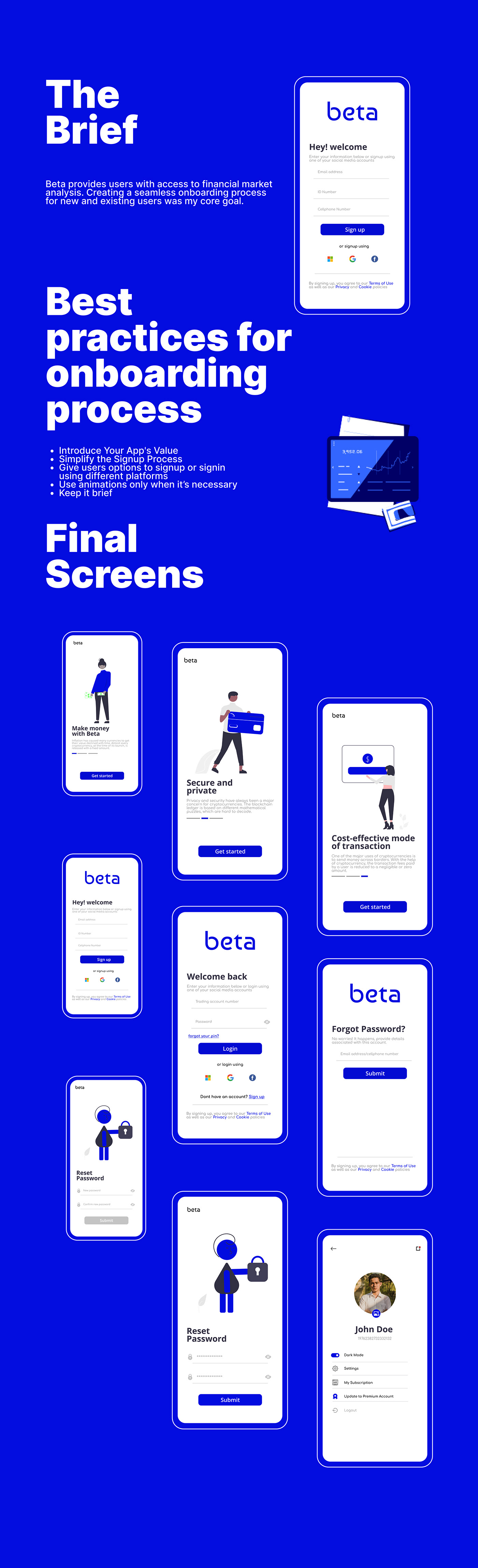 app design banking crypto Figma Mobile app Onboarding Screen UI user experience user interface UX design