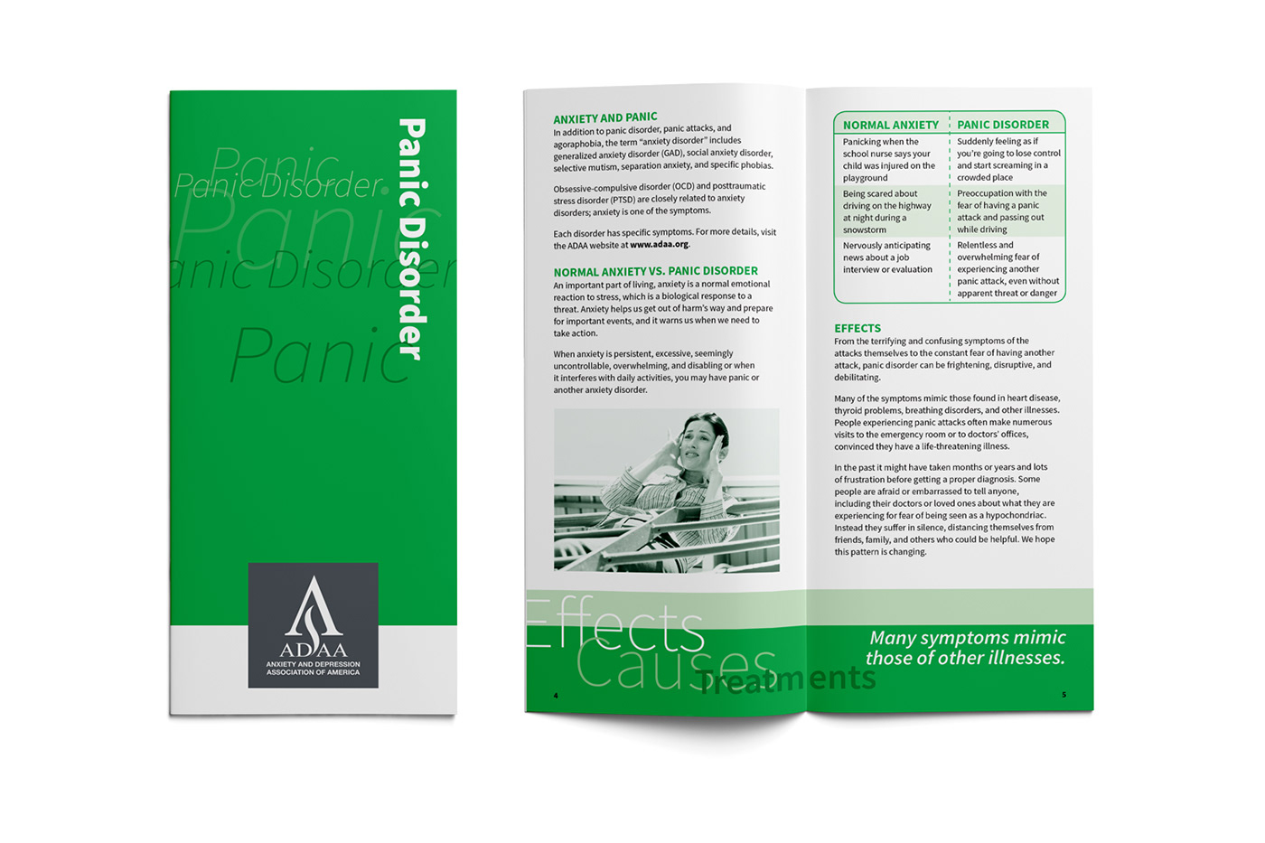 brochure series branding  mental health anxiety PTSD depression