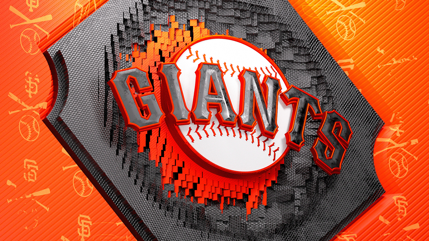 Broadcast Design 3D cinema 4d octane Giants baseball Sports Design drive cbs logo