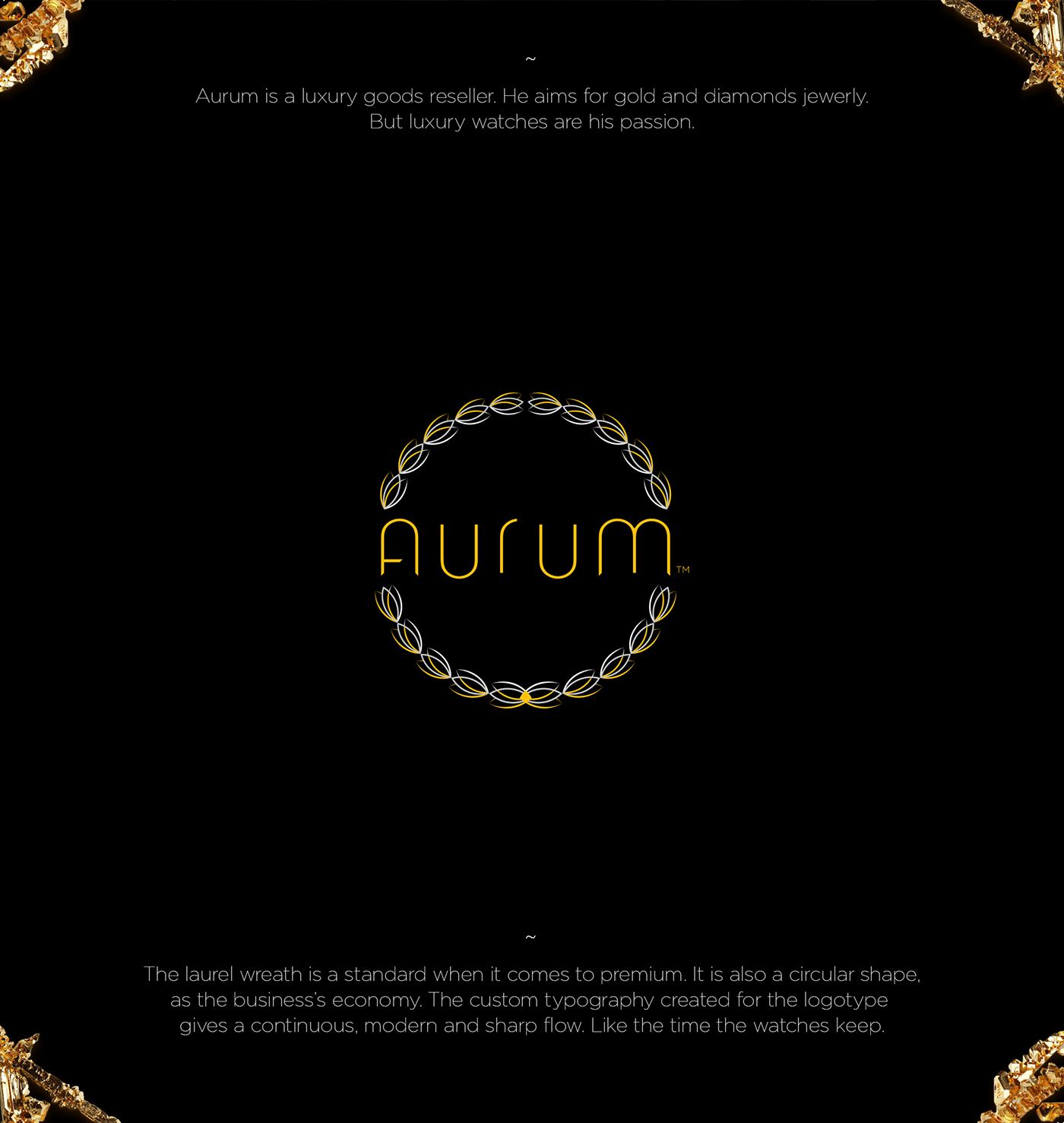 luxury gold instagram branding  Aurum Jewellery Watches