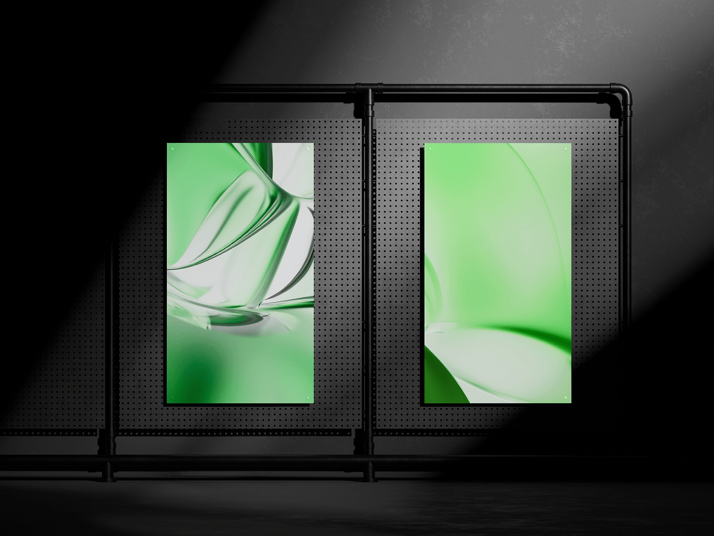cinema 4d octane Render gradient background wallpaper glass abstract color 3D