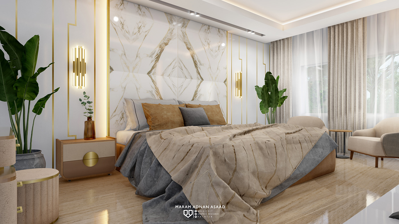 3D aden architecture design interior design  lumion Render modern yemen bedroom