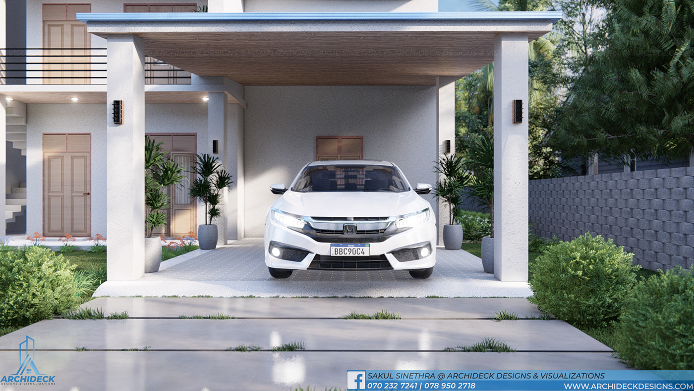 3D architecture archviz exterior interior design  modern Render simple Sri lanka visualization