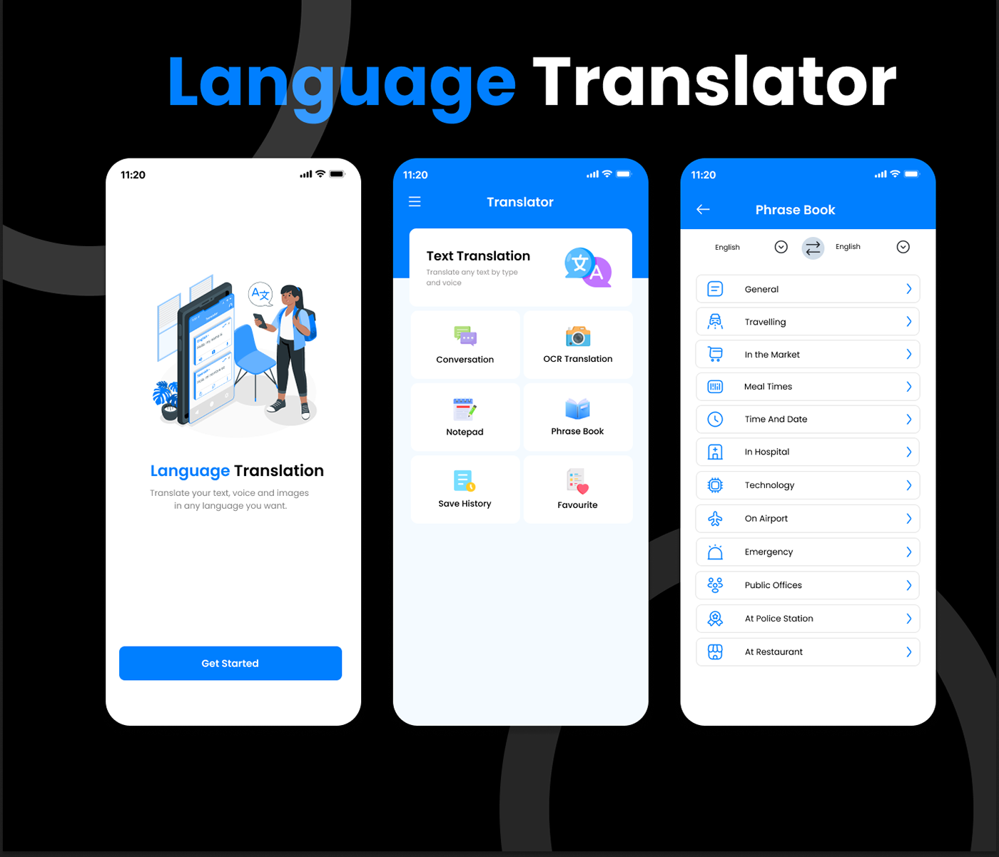 Languages language UI/UX Figma app ui design user interface Mobile app language translator language translator app