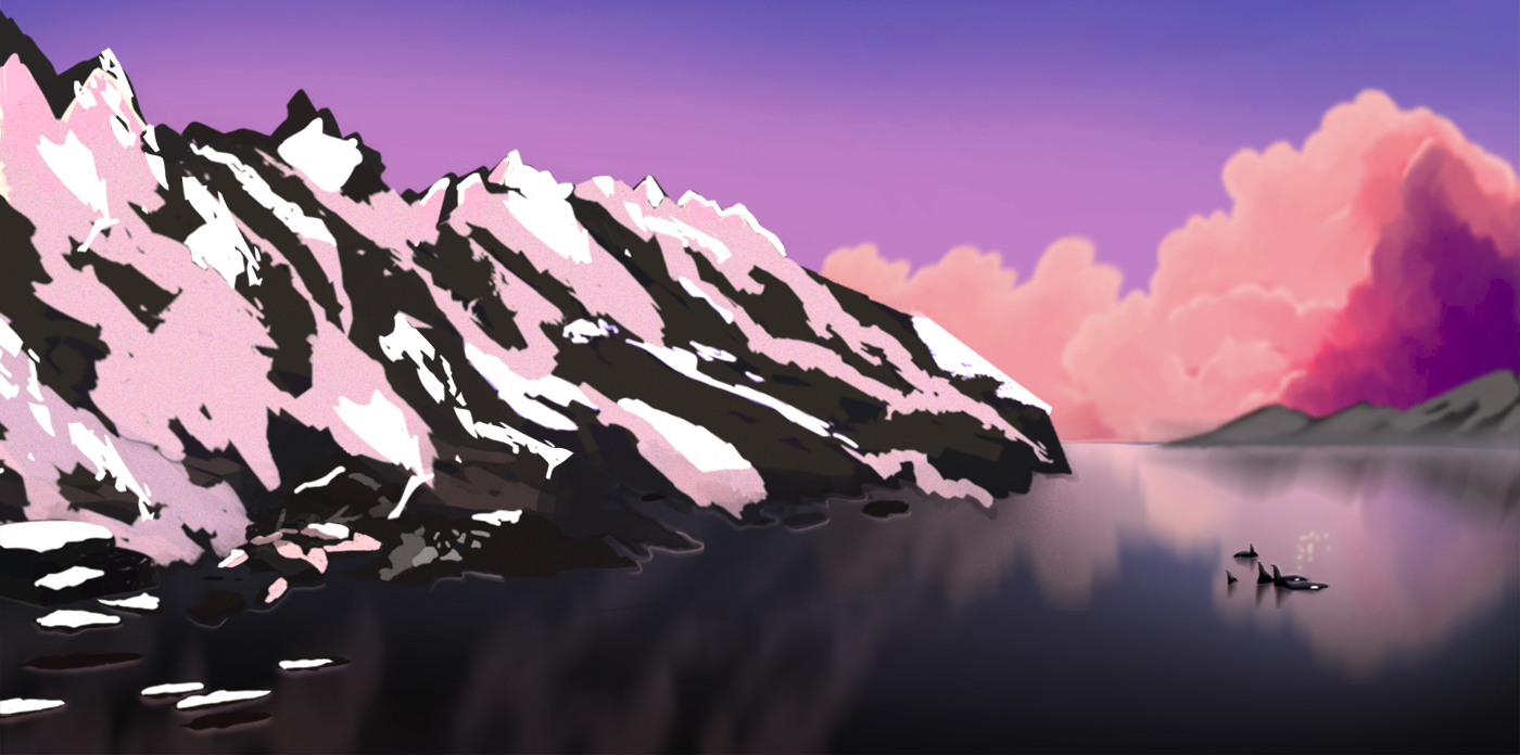snow Nature Landscape mountains photoshop concept concept art digital illustration background Background Designer