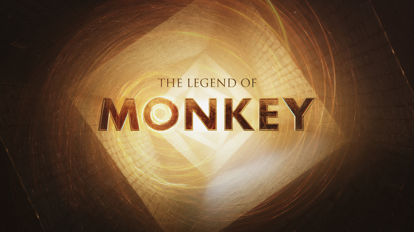 3d animation monkey netflix show title design