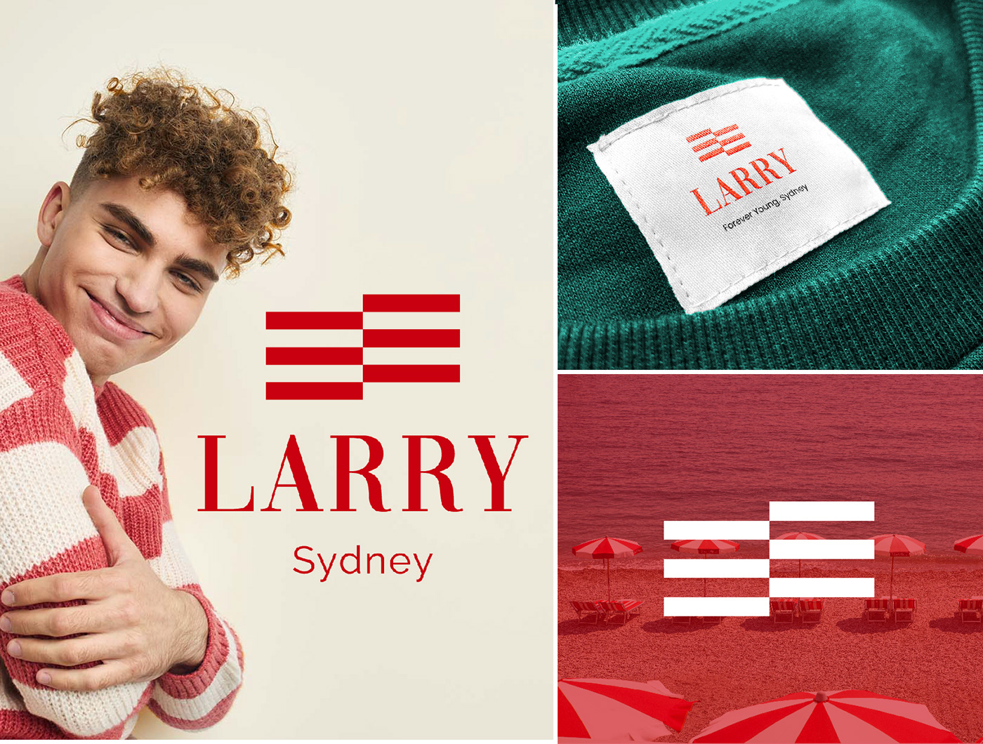 brand identity fashion logo knitwear Larry logo