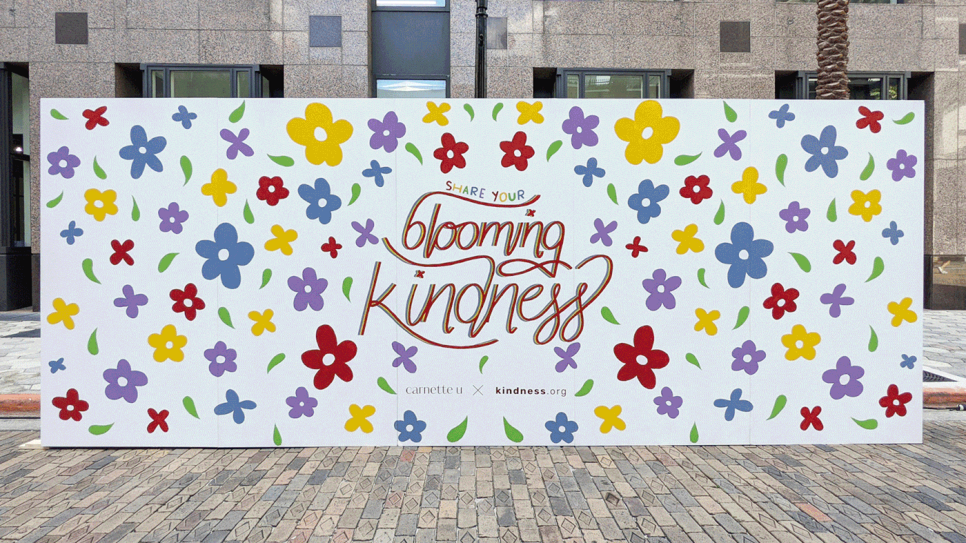 floral illustration ILLUSTRATION  interactive design kindness lettering mural art typography   filipina Floral design Mural