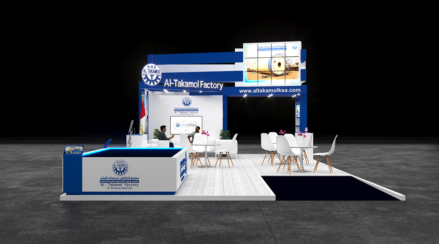 3D booth design Display Exhibition  Render Stand visual identity vray