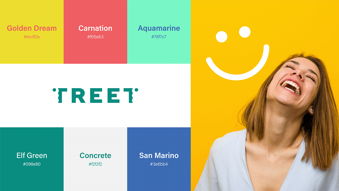 artwork brand identity branding  colorful Fun happiness joy social media treat typography  