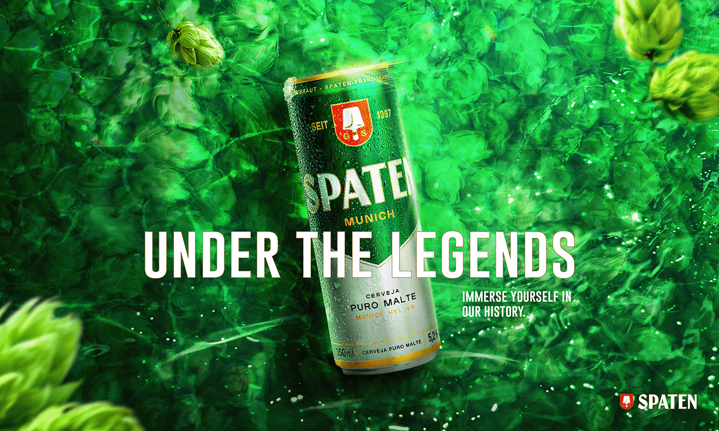 Advertising  art direction  beer Brand Design photoshop retouch spaten underwater drink
