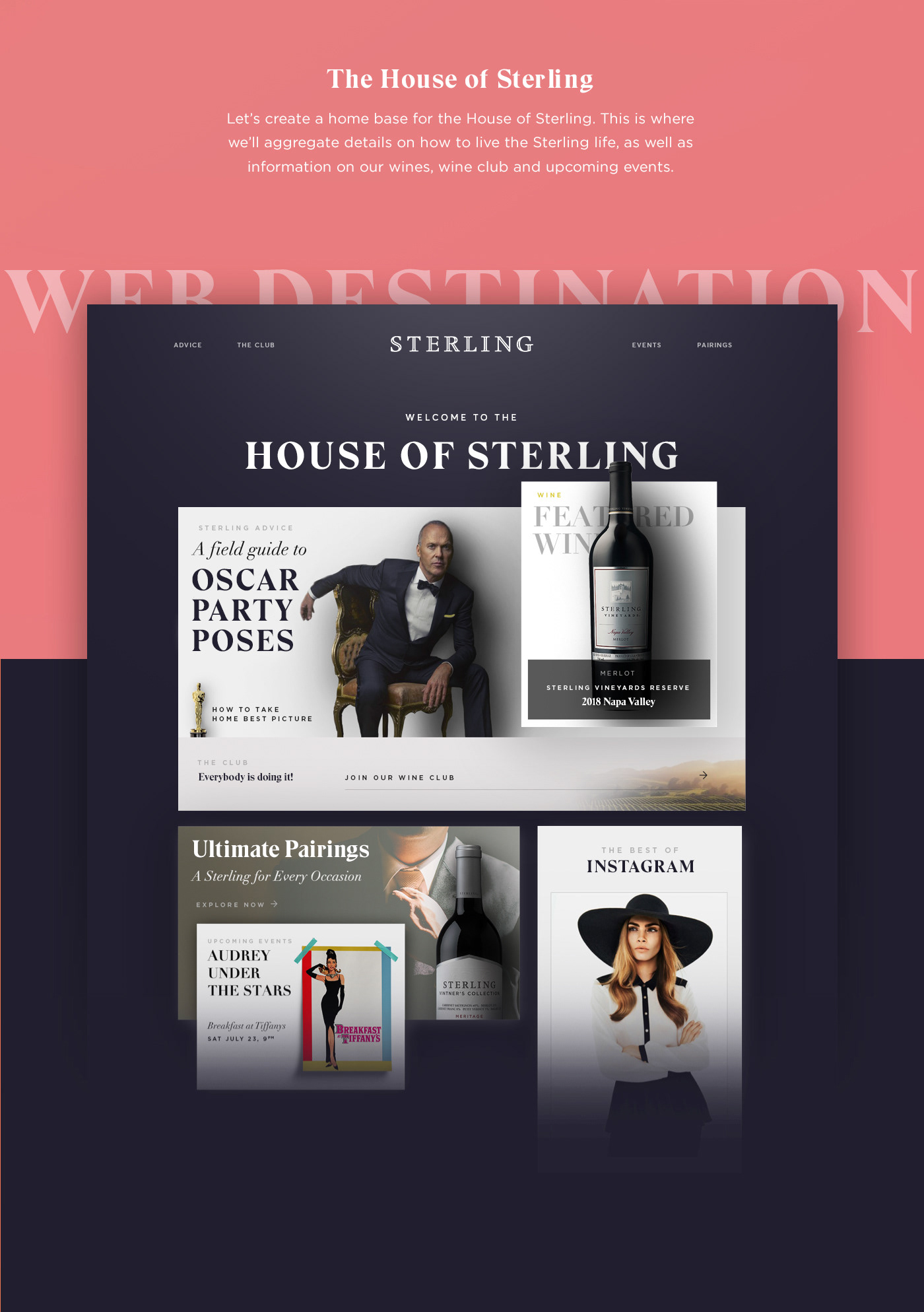 sterling wine design Advertising  digital marketing Web Design  art direction 
