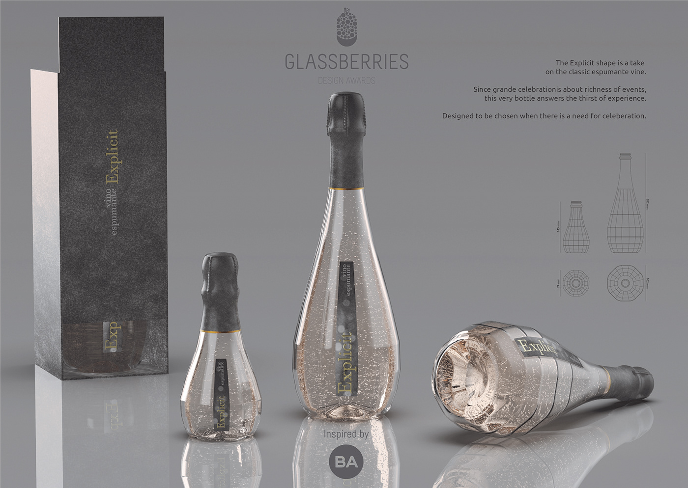 bottle Champagne espumante glass Glassberries vine