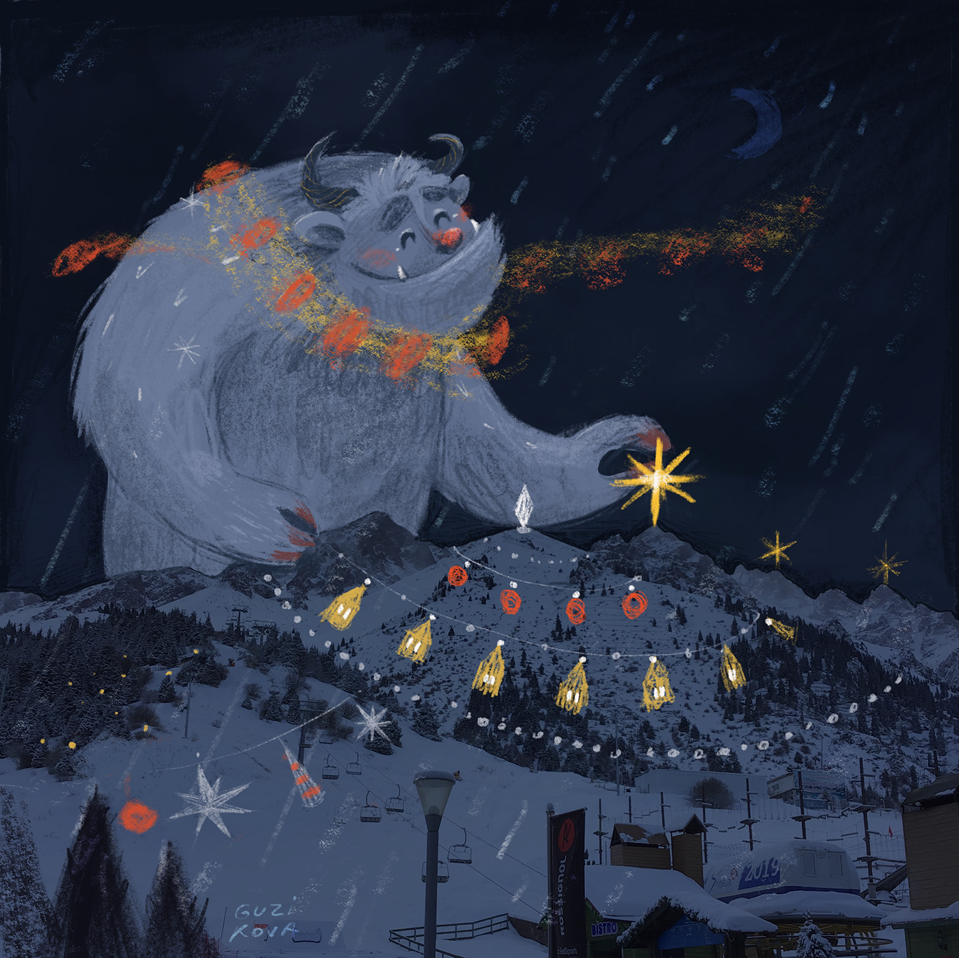 Advent art calendar challenge Drawing  Holliday ILLUSTRATION  illustrations illustrators new year winter xmas