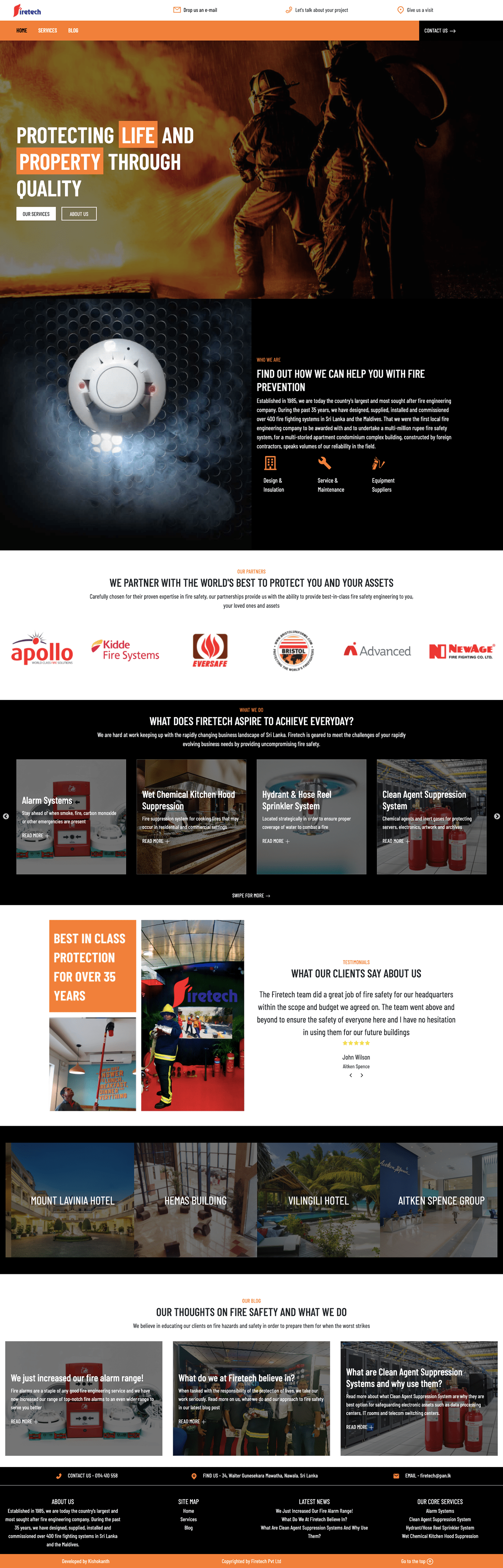 fire protection Web Design 