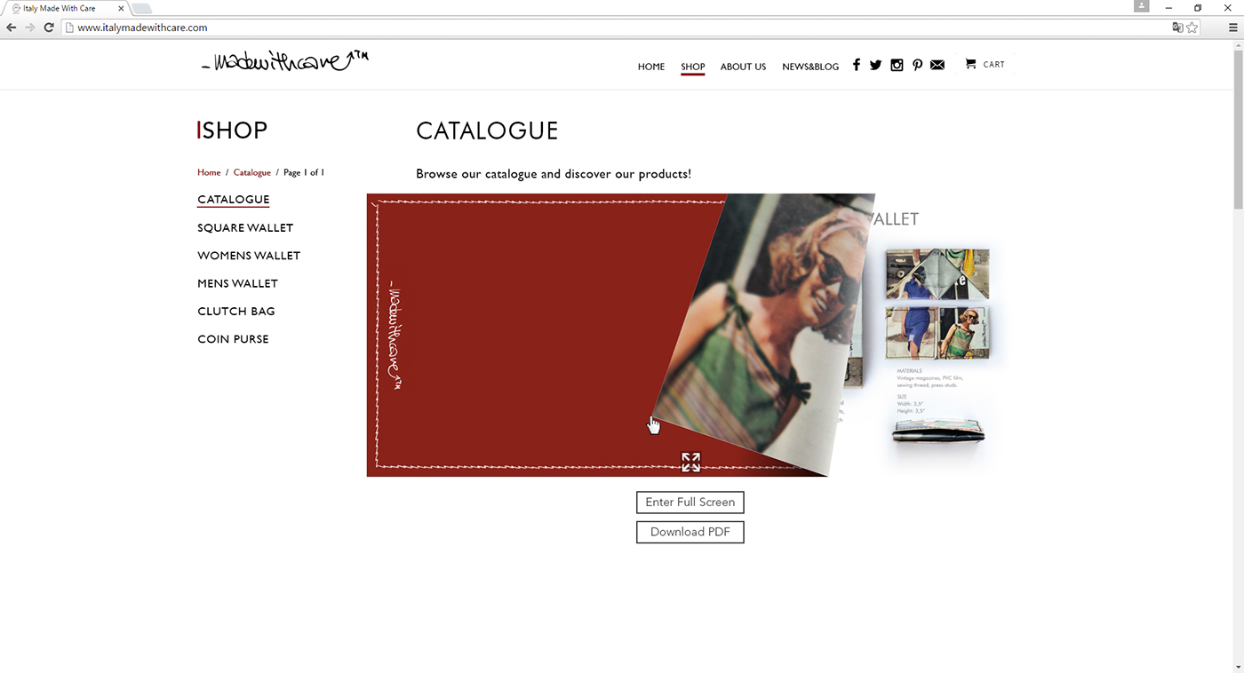 madewithcare Web Design  Ecommerce shop online handmade handcrafted Italy Fashion  Mystery Box