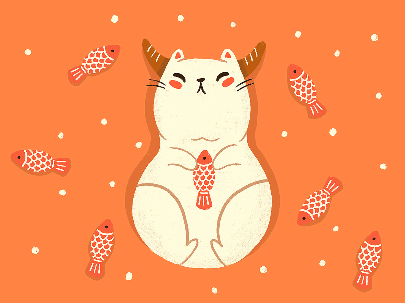 best friends Cat cats character deisgn chonky cute girls ILLUSTRATION  people