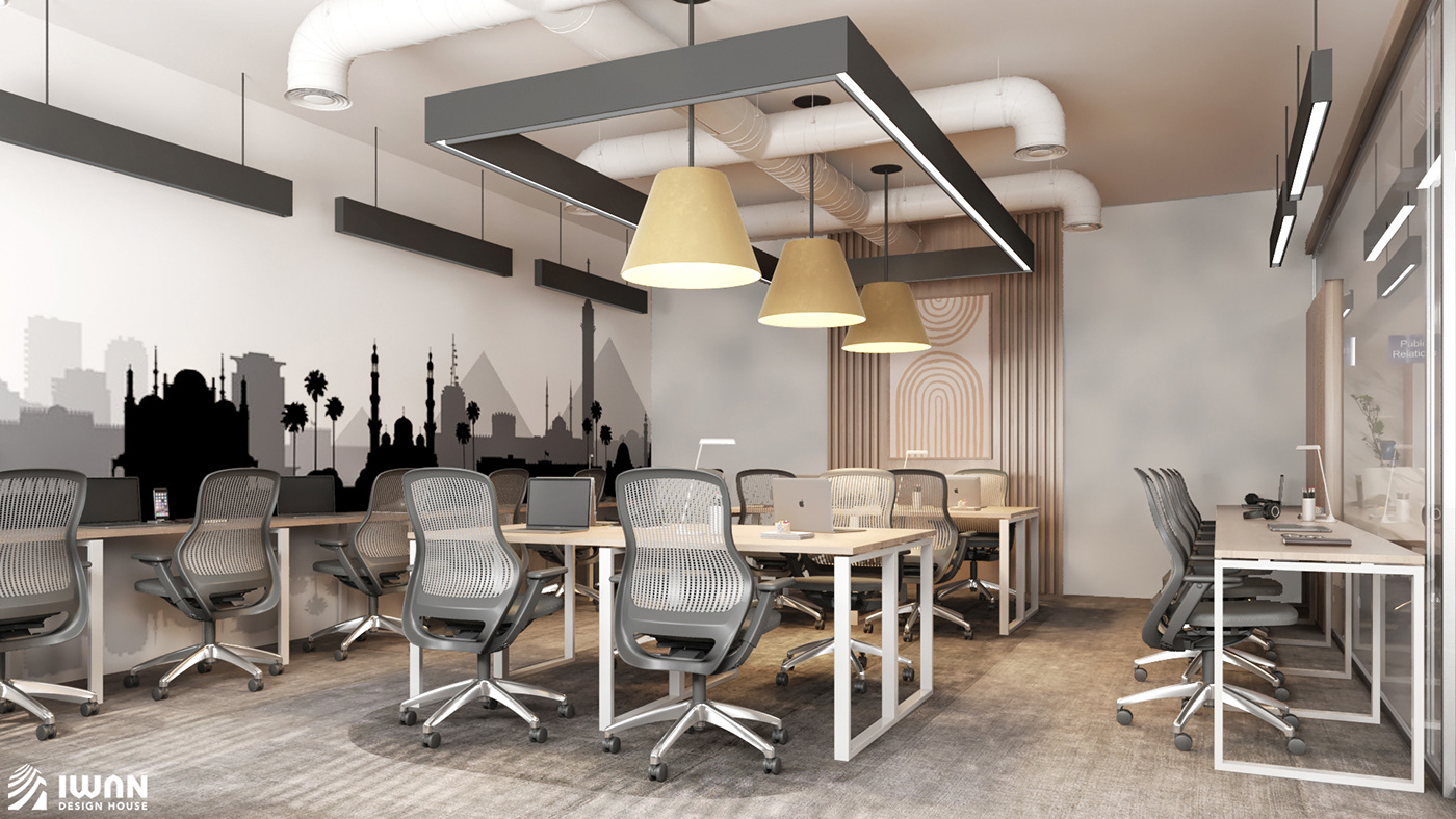 3ds max adminstrative office architecture commercial design interior design  Office real estate developer Render visualization vray