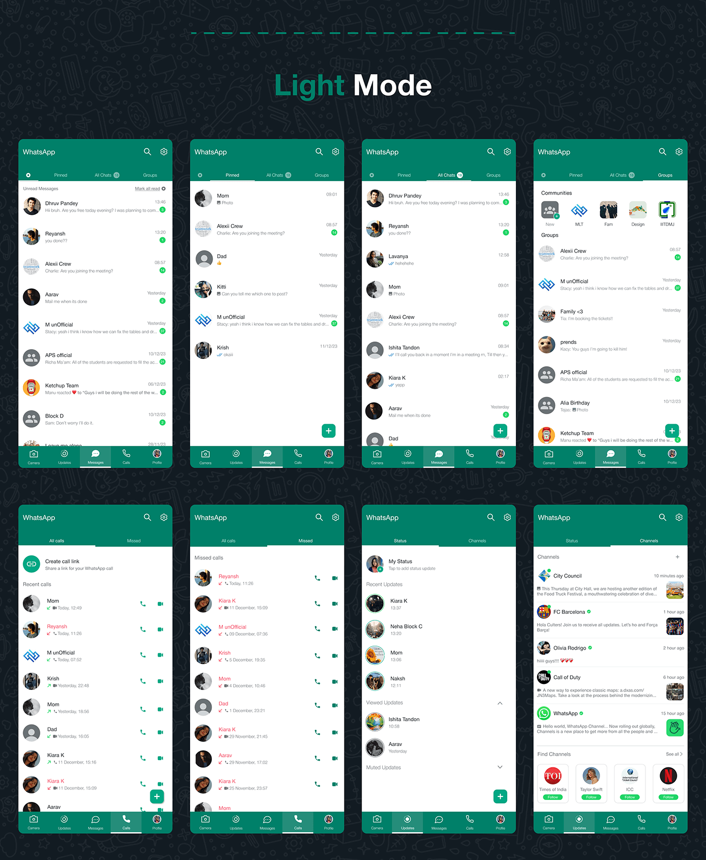 UI/UX WhatsApp Redesign WhatsApp ui redesign ux redesign user interface user experience user interface design ux UI