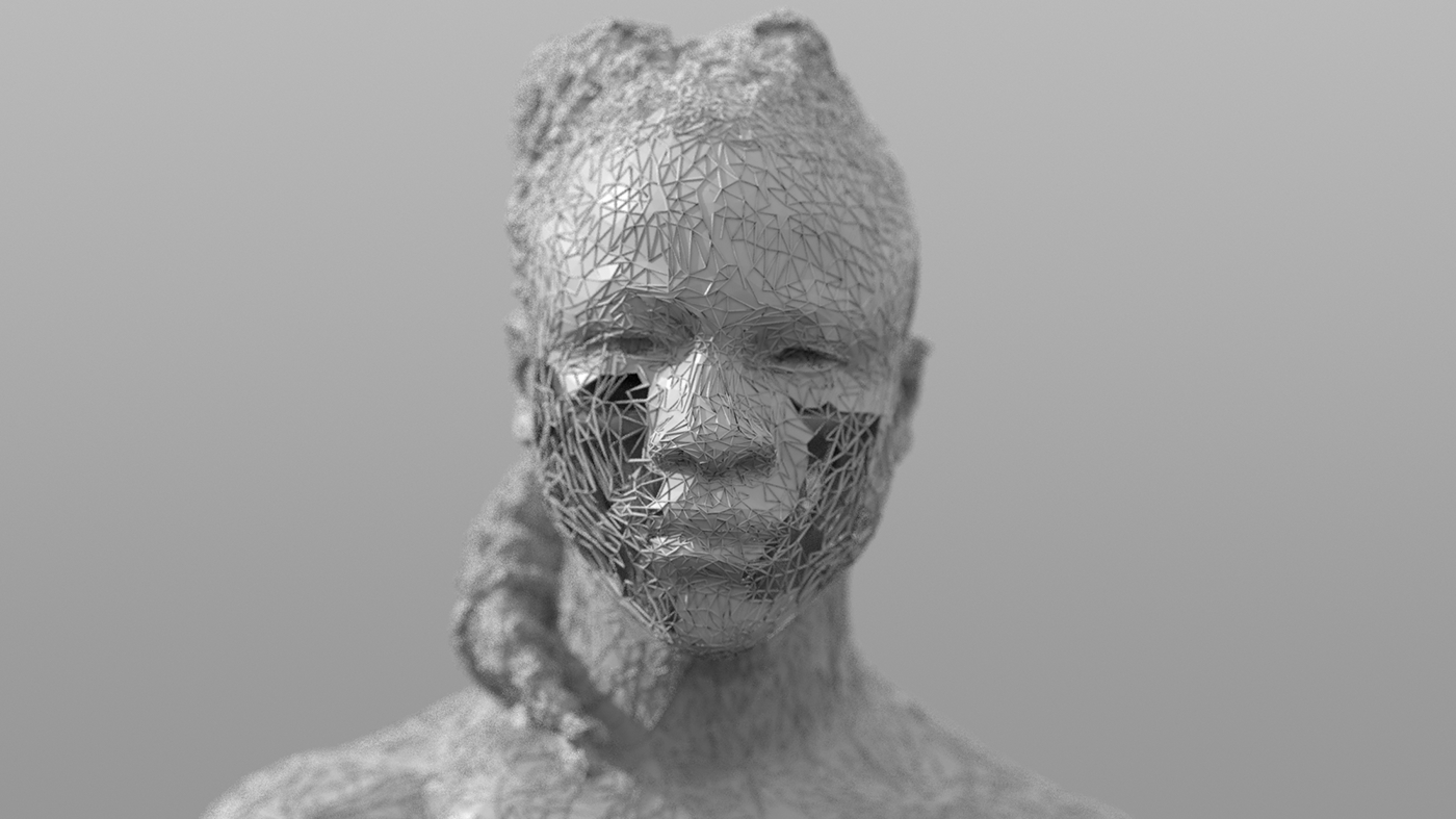 CGI 3D Photogrammetry Zbrush Digital Art  skull portrait Render